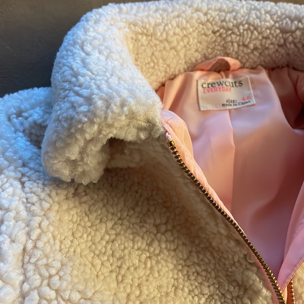 CrewCuts Sherpa coat, size 4/5 - Picture 2 of 6